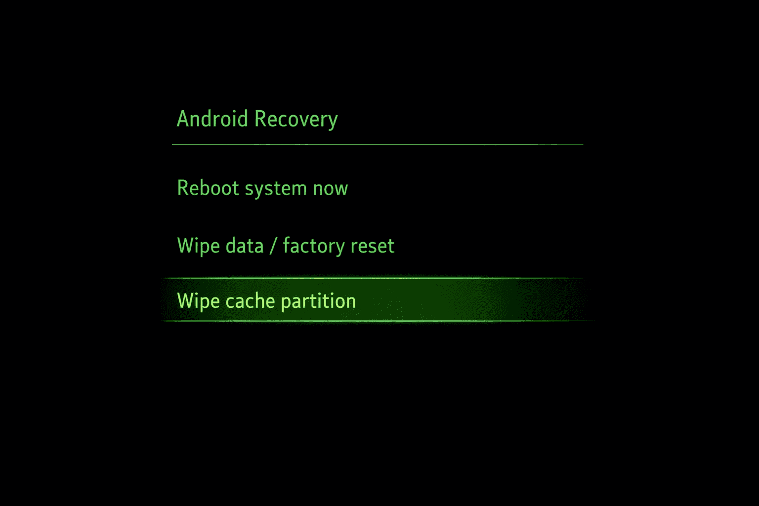 android storage full after deleting files fix using wipe cache partition in recovery mode