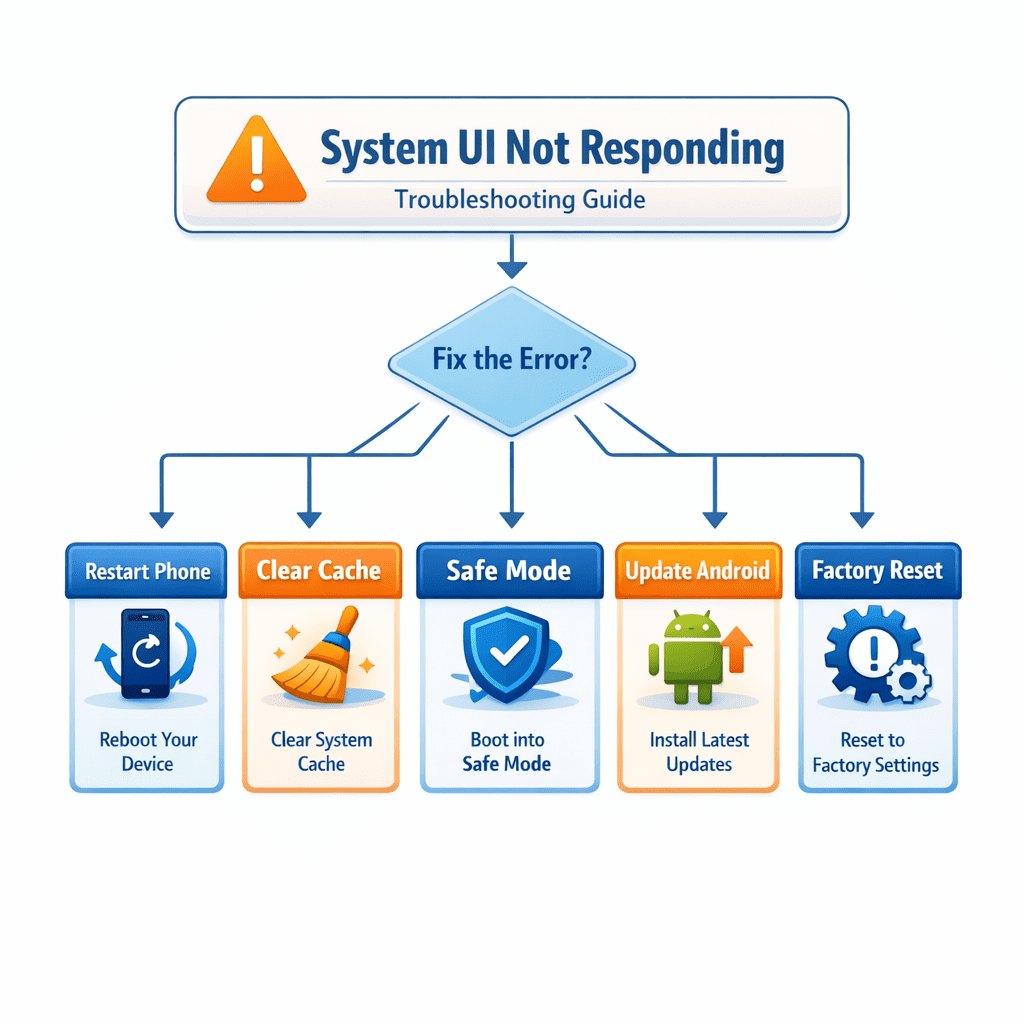 Android System UI Not Responding troubleshooting flowchart
